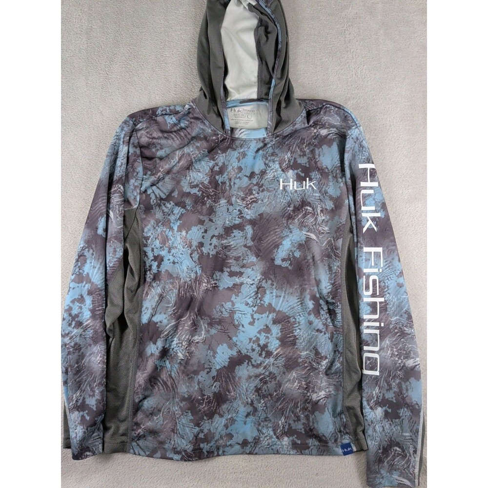 Huk Fishing Performance Hoodie Men's Large K. Scott Camo Collaboration